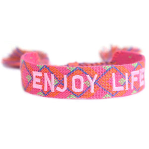 Bracelet Tissé • Enjoy Life • Rose •