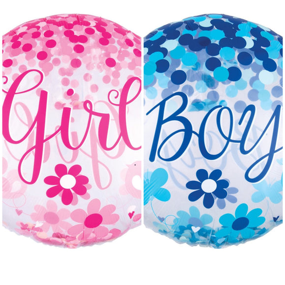 Ballon Confettis • Baby Boy / Baby Girl • 71 cm