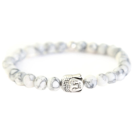 Bracelet Bouddha Marble 1 • Arctic Blanc •