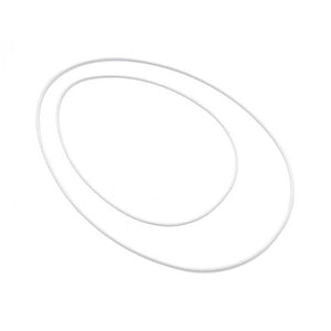 Anneau ovale • Métal • Blanc • 17 x 25 cm •