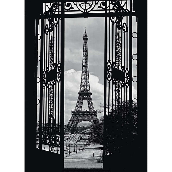 Affiche Noir et blanc La Tour Eiffel • 50 x 70 cm •