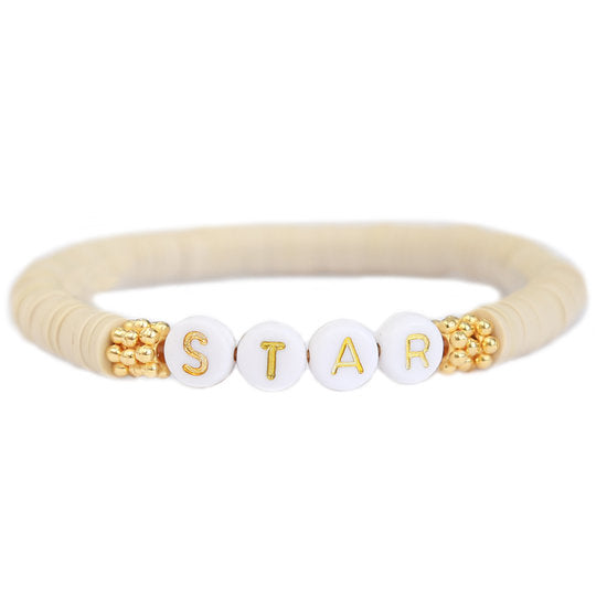Winter Bracelet 4 • Star • Crème •