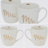 Set de 2 Mugs • BOLTZE • Mrs et Mr • Blanc •