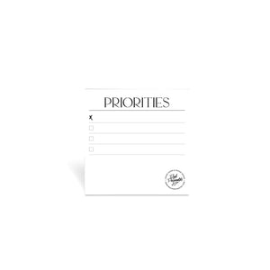 Notes XL • Priorities • White • 9x9 cm •
