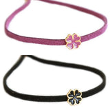 Bracelet trèfle • Noir ou violet •