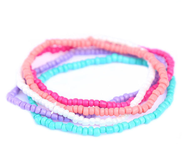 Ensemble de 5 bracelets en perles • Summer •