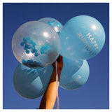 Ballons Confettis • Bleu ou Rose •
