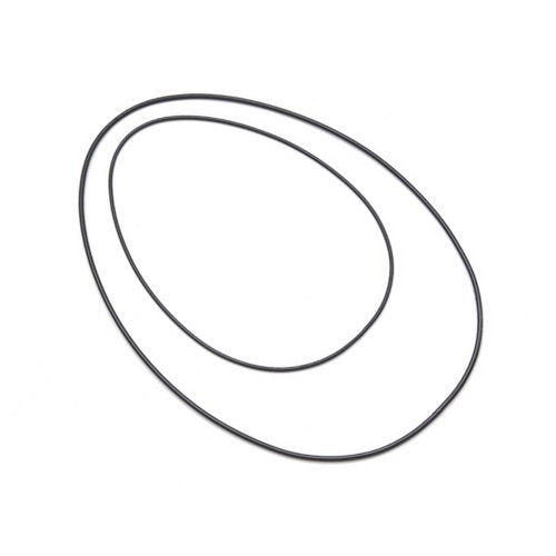 Anneau ovale • Métal • Noir • 24 x 35 cm •
