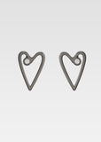 Boucles d’oreilles • Petits cœurs • Karl Lagerfeld