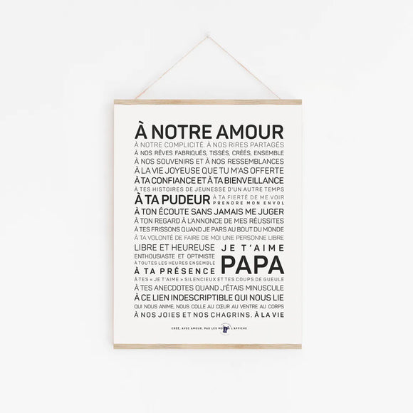 Affiche • Papa  … •