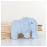 Hochet bébé éléphant tricoté en coton bio.