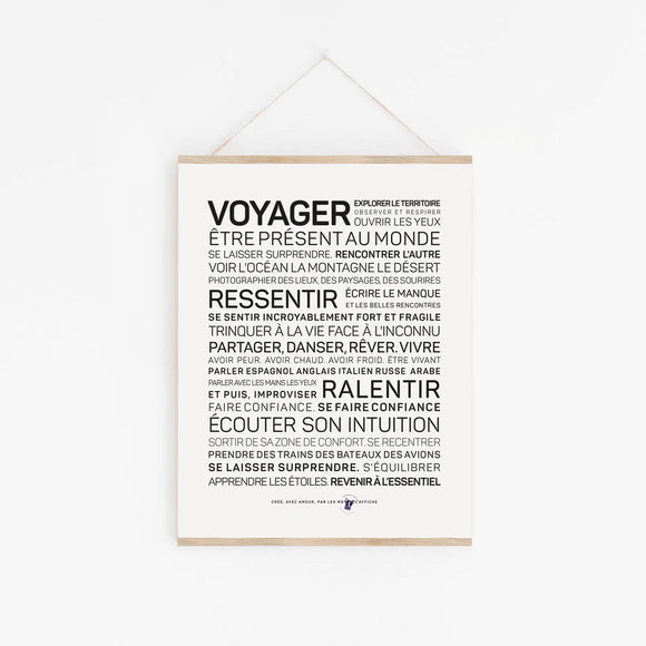 Affiche A2 • Voyager •
