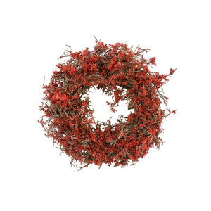 Couronne Bonsaï • 30 cm • Branches + Mousse • Rouge •