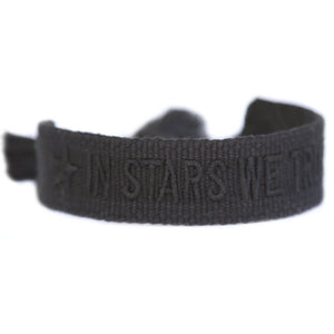 Bracelet tissé noir ★In stars we trust★