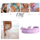 Bracelet Tissé • Love • Lila •