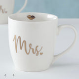 Set de 2 Mugs • BOLTZE • Mrs et Mr • Blanc •